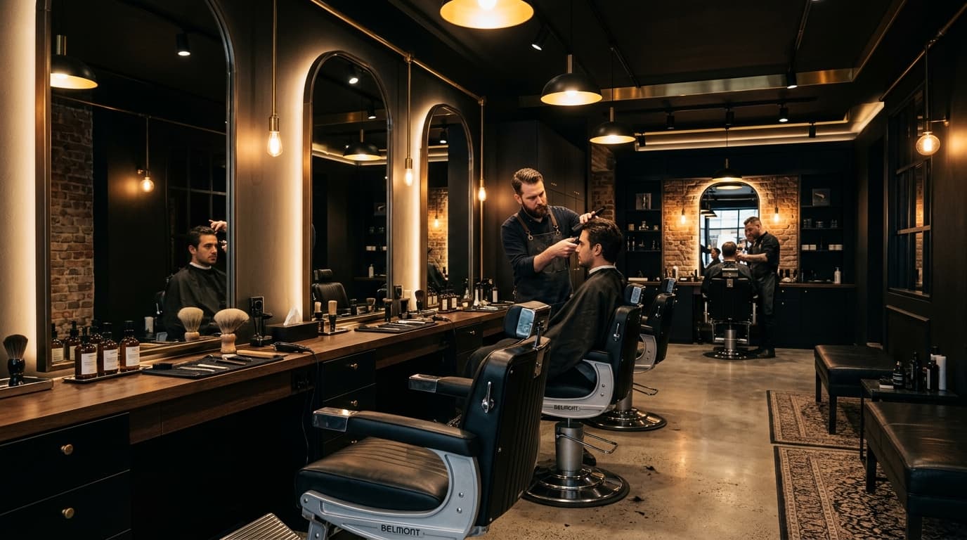 Rich Cuts Desi Salon Interior in Husum Denmark